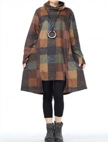 img 3 attached to Stylish And Comfortable: FTCayanz Women'S Plaid Tunic Dresses With Long Sleeves And Pockets