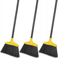 heavy-duty 54-inch broom set for outdoor and indoor cleaning in garages, courtyards, lobbies, shops, homes, kitchens, and offices. logo