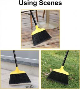 img 1 attached to Heavy-Duty 54-Inch Broom Set For Outdoor And Indoor Cleaning In Garages, Courtyards, Lobbies, Shops, Homes, Kitchens, And Offices.