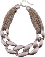 chunky acrylic bead choker chain necklace for women - stylish gift by bocar логотип