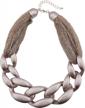 chunky acrylic bead choker chain necklace for women - stylish gift by bocar logo