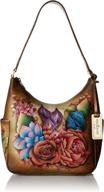 👜 anuschka classic genuine leather handbag for women - hobo bags with wallets логотип