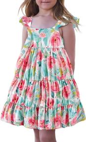 img 4 attached to 👗 Stylish Vieille Summer Yellow Mustard Sundress for Girls: Trendy Dresses for Your Little Fashionista!