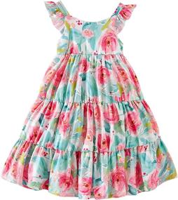 img 3 attached to 👗 Stylish Vieille Summer Yellow Mustard Sundress for Girls: Trendy Dresses for Your Little Fashionista!