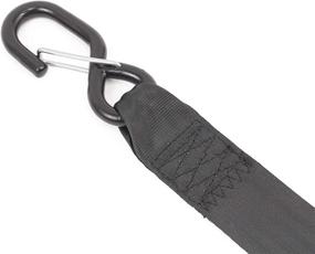 img 2 attached to 🔒 PowerTye 2in x 10ft Retractable Heavy-Duty Ratchet Tie-Downs: Latch Hooks, Soft-Tyes, Storage Bag - 800 lb Working Load Limit / 2,400 lb Breaking Strength - Black (Pair)