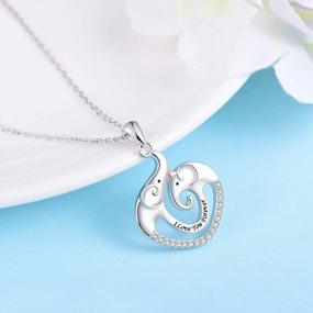 img 2 attached to Stunning Sterling Silver Elephant Necklace With Mother And Daughter Bond - Perfect Gift For Moms And Daughters!