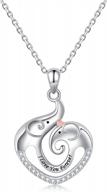 stunning sterling silver elephant necklace with mother and daughter bond - perfect gift for moms and daughters! logo