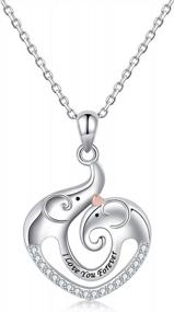 img 4 attached to Stunning Sterling Silver Elephant Necklace With Mother And Daughter Bond - Perfect Gift For Moms And Daughters!