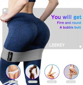 img 2 attached to LEEKEY Booty Workout Bands - Effective Resistance Loops For Toned Legs And Glutes, Non-Slip Fabric Ideal For Both Men And Women, Set Of Three With Varied Resistance Levels