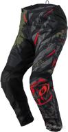 👖 o'neal element adult pants ride, black/green, 30" - durable and stylish off-road trousers for adults logo