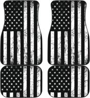 🚗 chickyshirt black and white american flag patriotic car floor mat set - customized, universal fit for most vehicles, cars, sedans, trucks, suvs logo