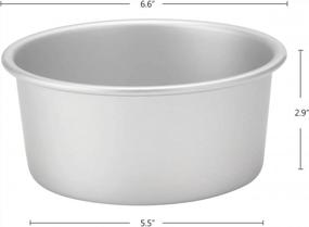 img 2 attached to Beasea Cake Pan 6 Inch Round, Removable Bottom Cake Pan Set Of 2, Nonstick Aluminum Alloy Cheesecake Pan Loose-Bottom Pan Cake Bake Pan For Oven Baking