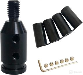 img 4 attached to 🔧 Enhance Your BMW Shifter with the Universal Aluminum Shift Knob Adapter - 10x1.5mm (Black)