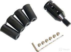 img 2 attached to 🔧 Enhance Your BMW Shifter with the Universal Aluminum Shift Knob Adapter - 10x1.5mm (Black)