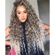 curly ombre synthetic platinum plucked logo