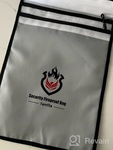 img 1 attached to Secure Your Valuables With Our Fireproof Document Bag - Portable & Foldable With 2-Zipper Closure - Ideal For Cards, Passport & Legal Documents - A5 & A4 Sized, Silver Color review by Mike Sutton