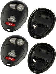 img 1 attached to 🔑 2-Pack Key Fob Shell Case & Pad Replacement for Buick Century Regal Rendezvous/Oldsmobile Intrigue/Pontiac Aztek Grand Prix 2001-2005