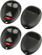 🔑 2-pack key fob shell case & pad replacement for buick century regal rendezvous/oldsmobile intrigue/pontiac aztek grand prix 2001-2005 logo