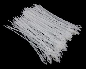 img 3 attached to 🔗 Honbay 100pcs Reusable White Plastic Cable Tie Twist Tie