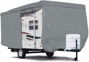 img 4 attached to Premium Waterproof Travel Trailer RV Cover With Access Panels - Tear-Resistant And Windproof - Fits 9'-10'