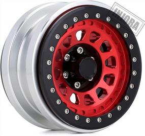 img 3 attached to Red INJORA RC Wheel Rims 4Pcs 2.9 Beadlock Set For Axial SCX6 Trail Honcho, JLU Wrangler 1/6 Crawler Car Upgrade Parts