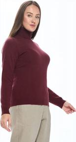 img 3 attached to Stay Cozy And Stylish With Mariyaab Women'S 100% Cashmere Turtleneck Sweater