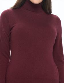 img 1 attached to Stay Cozy And Stylish With Mariyaab Women'S 100% Cashmere Turtleneck Sweater