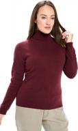 stay cozy and stylish with mariyaab women's 100% cashmere turtleneck sweater logo
