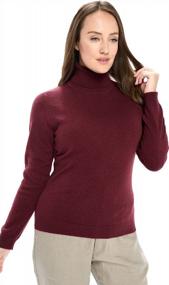 img 4 attached to Stay Cozy And Stylish With Mariyaab Women'S 100% Cashmere Turtleneck Sweater