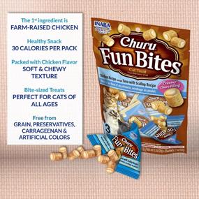 img 1 attached to Grain-Free Tuna Recipe INABA Churu Fun Bites For Cats - Soft/Chewy Baked Chicken Wrapped Treats, 18 Packs (3 Per Bag)