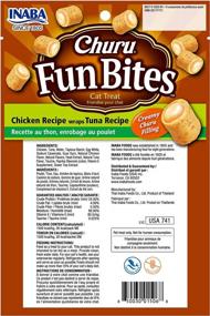 img 3 attached to Grain-Free Tuna Recipe INABA Churu Fun Bites For Cats - Soft/Chewy Baked Chicken Wrapped Treats, 18 Packs (3 Per Bag)