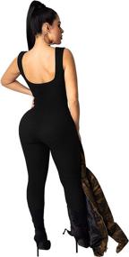 img 2 attached to TOPSRANI Jumpsuits Bodysuit Playsuit Backless Women's Clothing ~ Jumpsuits, Rompers & Overalls