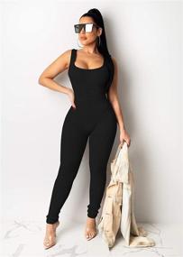 img 1 attached to TOPSRANI Jumpsuits Bodysuit Playsuit Backless Women's Clothing ~ Jumpsuits, Rompers & Overalls