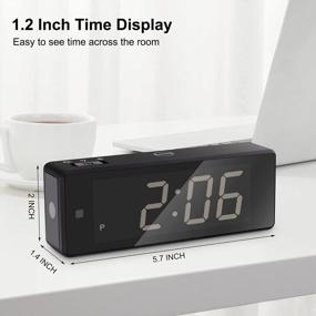 img 2 attached to Multipurpose KWANWA Digital Alarm Clock - Compact, Cordless, And Hybrid LED/LCD Display With Flashlight For Bedroom, Desk, And Travel