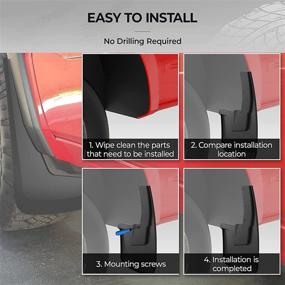 img 3 attached to 🚗 OEM Front and Rear Mud Flaps for Ram 1500 (2019-2022), Non-Classic Models, with Medesasi Splash Guards - Compatible with OEM Fender Flares