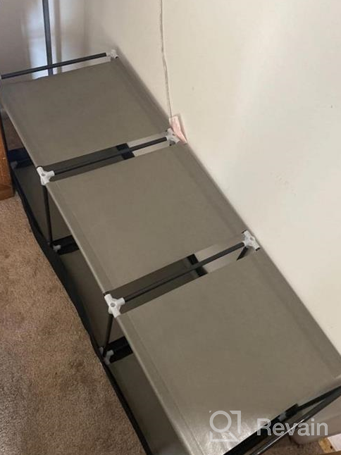 img 1 attached to Organize Your Closet In Style With UDEAR Portable Wardrobe - 6 Shelves, 2 Hanging Sections & 4 Side Pockets! review by Jahan Arias