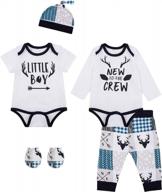 🦌 baby boy deer outfit: mommy's new man clothes & daddy's hunting buddy pant set - adorable and stylish ensemble for your little one логотип