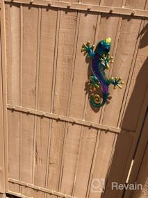 img 5 attached to Add The Perfect Touch To Your Outdoor Space With LIFFY Metal Gecko Wall Art - Glass & Metal Lizard Decor - Ideal Gift For Garden Enthusiasts!