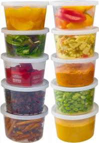 img 4 attached to 40-Pack DuraHome Deli Containers With Leakproof Lids - 16 Oz. Capacity, BPA-Free Plastic, Microwaveable, Freezer & Dishwasher Safe, Premium Quality Clear Food Storage Containers