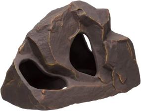 img 4 attached to 🐠 Ceramic Grotto Stone Decoration - Aquarium Fish Tank Hideaway Decor - Ideal for Cichlids, Plecos, and Bettas - Plecoceramics