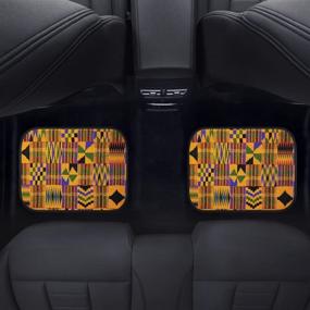 img 2 attached to African Ethnic Tribes Pattern Car Mats & Steering Wheel Covers: Complete Set for Car, Truck, SUV, Van