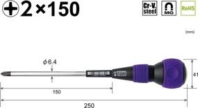 img 3 attached to Efficient Vessel 230 Ball Grip +2x150 (JIS) Go-Through Screwdriver: Simplify Precision Tasks