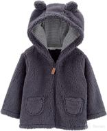 carters zip up sherpa cardigan jacket apparel & accessories baby boys -- clothing logo