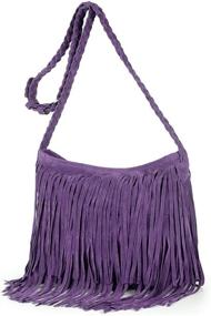 img 4 attached to Heidi Hippie Fringe Shoulder Messenger Women's Handbags & Wallets in Hobo Bags