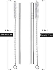 img 3 attached to 🥤 10 Pack Drinking Straw Cleaner Set - 5-Piece 8? x 8mm Pipe Cleaners and 5-Piece 8? x 10mm Straw Brush for Hummingbird Feeders - Bendable Straw Brushes with Nylon Bristles and Stainless Steel Handles