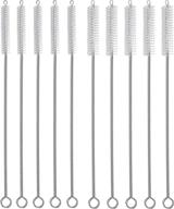 🥤 10 pack drinking straw cleaner set - 5-piece 8? x 8mm pipe cleaners and 5-piece 8? x 10mm straw brush for hummingbird feeders - bendable straw brushes with nylon bristles and stainless steel handles logo