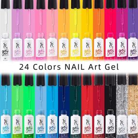 img 3 attached to Get Creative With SXC Cosmetics 24-Color Gel Liner Nail Art Set - Perfect For Soak-Off Nail Art Painting With Thin Built-In Brush