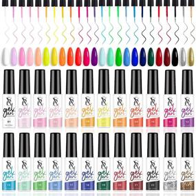 img 4 attached to Get Creative With SXC Cosmetics 24-Color Gel Liner Nail Art Set - Perfect For Soak-Off Nail Art Painting With Thin Built-In Brush