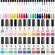 get creative with sxc cosmetics 24-color gel liner nail art set - perfect for soak-off nail art painting with thin built-in brush logo