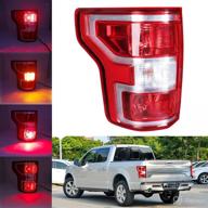 🚦 senshine ruby red taillights for ford f150 f-150 accessories 2018 2019 2020, oe style rear tail lamp assembly with bulb and harness set - left driver side, brake and tail light replacement логотип